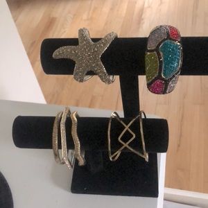 Gold and multi bangles